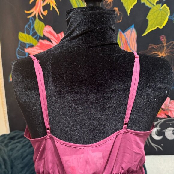 Urban Outfitters Sparkle & Fade Empire Mini Slip Dress, Pink/Rose, Large - Picture 7 of 13